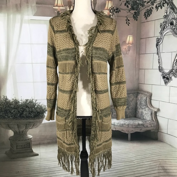 Ashley Stewart Sweaters - Ashley Stewart Fringe Cardigan